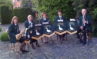 The quintet pictured at Tythrop Manor