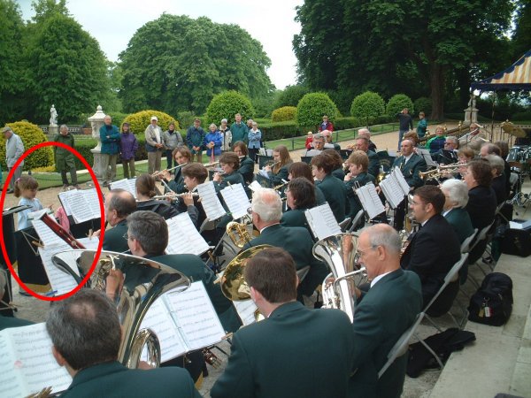 Picture of little girls conducting the band