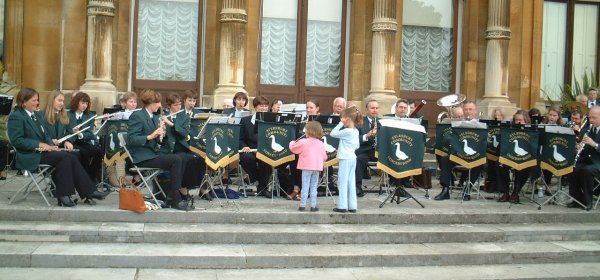 Another picture of little girls conducting the band